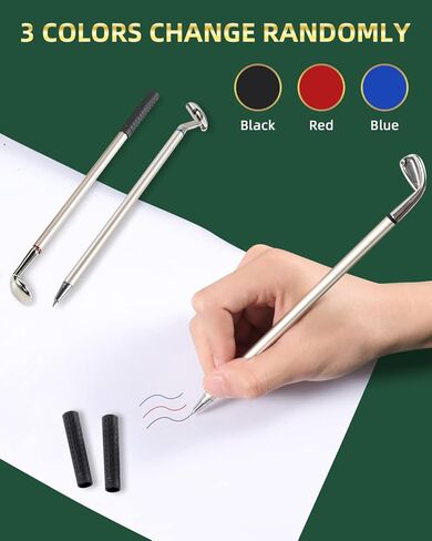 هدايا قلم الجولف للرجال والنساء لاعبي الغولف، حشوات فريدة من نوعها لعيد الميلاد للبالغين، صديق الأب وزملاء العمل، مجموعات أقلام جولف صغيرة مع 3 أقلام لنوادي الجولف، أدوات مكتبية رائعة ديكور مكتب in Kuwait