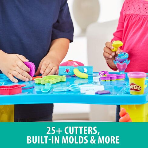 Play-Doh Play 'n Store Table Toy, Arts & Crafts Activities for Kids 3 Years & Up, Over 25 Play-Doh Accessories, 8 Modeling Compound Colors (Amazon Exclusive) in Saudi Arabia