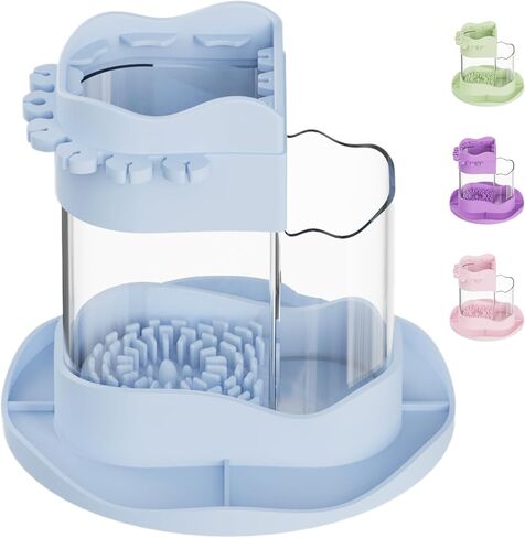 كوب شطف منظف فرشاة الطلاء من سفارتور، نظام تنظيف فرشاة الطلاء السيليكون الكل في واحد مع حامل فرشاة الطلاء، شطف فرشاة الطلاء للأكريليك والألوان المائية والدهانات المائية، يستخدم في أي مكان، أرجواني in Kuwait