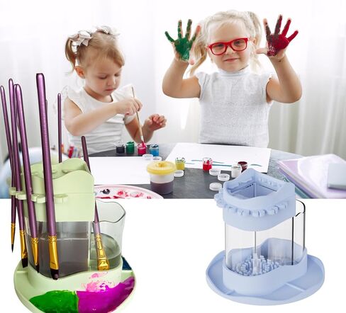 كوب شطف منظف فرشاة الطلاء من سفارتور، نظام تنظيف فرشاة الطلاء السيليكون الكل في واحد مع حامل فرشاة الطلاء، شطف فرشاة الطلاء للأكريليك والألوان المائية والدهانات المائية، يستخدم في أي مكان، أرجواني in Kuwait