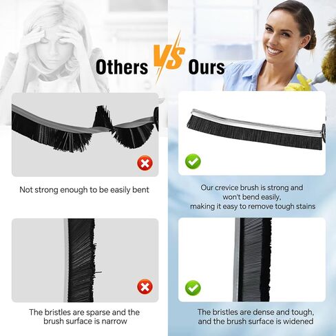 فرشاة تنظيف الشقوق (3 قطع، معدنية وصلبة، 2023 فرشاة تنظيف فجوات جديدة متعددة الوظائف، فرشاة تنظيف الجص فرشاة تنظيف الشقوق ذات شعيرات صلبة، فرشاة فجوات الحمام in Kuwait