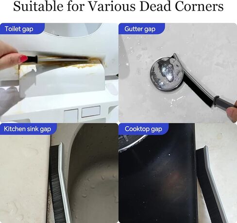 فرشاة تنظيف الشقوق (3 قطع، معدنية وصلبة، 2023 فرشاة تنظيف فجوات جديدة متعددة الوظائف، فرشاة تنظيف الجص فرشاة تنظيف الشقوق ذات شعيرات صلبة، فرشاة فجوات الحمام in Kuwait