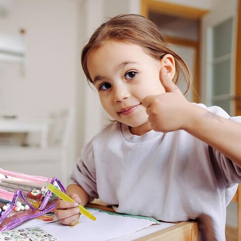 مجموعة أقلام تحديد معطرة بالفواكه مكونة من 63 قطعة مع مقلمة يونيكورن، لوازم فنية يونيكورن للأطفال تتضمن أقلام قابلة للغسل، ملصقات، طوابع، كتاب تلوين، هدايا يونيكورن للفتيات بعمر 4 5 6 7 8 سنوات in Kuwait