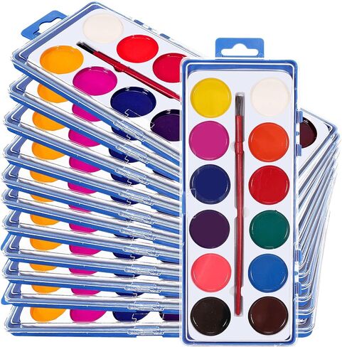 مجموعة الوان مائية مكونة من 12 لون in Kuwait