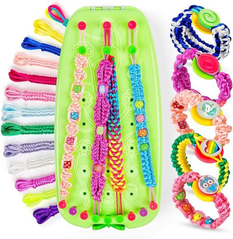 Girls Crafts Friendship Bracelet String Making Kit - Birthday Christmas Gift for Kids Age 7 8 9 10 11 12+ Year Old, DIY Bracelet Jewelry Maker Toys with Beads Supplies for Teen Girls and Adults in Kuwait