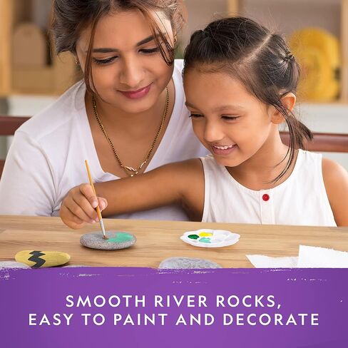 NATIONAL GEOGRAPHIC Rock Painting Kit - Arts and Crafts Kit for Kids, Paint & Decorate 15 River Rocks with 10 Paint Colors & More Art Supplies, Outdoor Toys for Girls and Boys (Amazon Exclusive) in Saudi Arabia