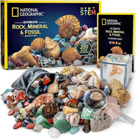 NATIONAL GEOGRAPHIC Rock Painting Kit - Arts and Crafts Kit for Kids, Paint & Decorate 15 River Rocks with 10 Paint Colors & More Art Supplies, Outdoor Toys for Girls and Boys (Amazon Exclusive) in Saudi Arabia
