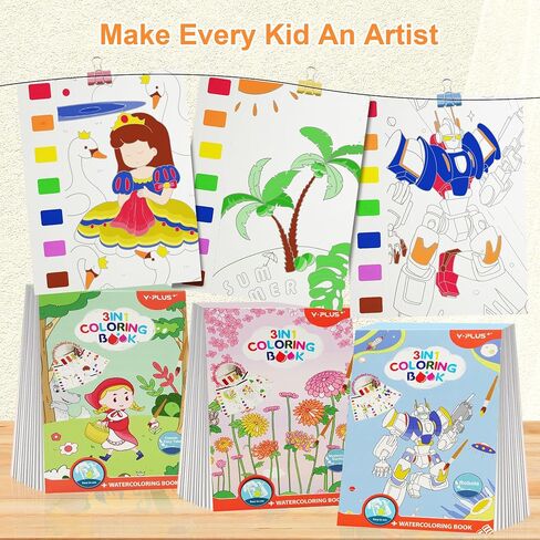 YPLUS Paint with Water Books for Toddlers, Watercolor Painting Paper for Kids Ages 1-3, 2-4, Art Craft Gift for Drawing with Brush - Sea in Kuwait