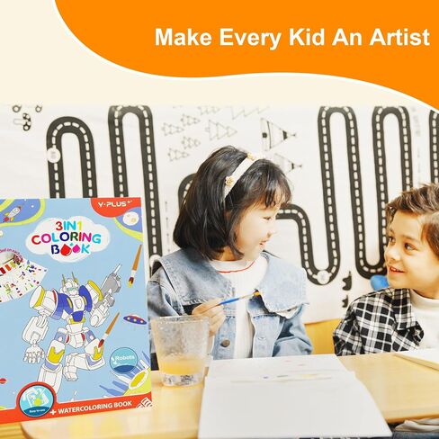 YPLUS Paint with Water Books for Toddlers, Watercolor Painting Paper for Kids Ages 1-3, 2-4, Art Craft Gift for Drawing with Brush - Sea in Kuwait