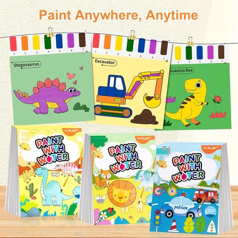 YPLUS Paint with Water Books for Toddlers, Watercolor Painting Paper for Kids Ages 1-3, 2-4, Art Craft Gift for Drawing with Brush - Sea in Kuwait