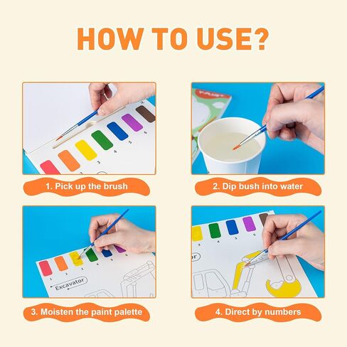 YPLUS Paint with Water Books for Toddlers, Watercolor Painting Paper for Kids Ages 1-3, 2-4, Art Craft Gift for Drawing with Brush - Sea in Kuwait