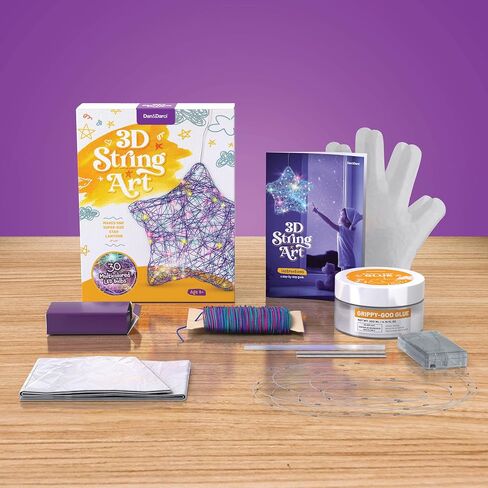 3D Light-up String Art Kit for Kids - Star Lantern Making Kit w/ 20 LEDs - Kids Gifts - Crafts Set for Girls and Boys Ages 8-12 Kid - DIY Arts & Craft Kits for Age 8, 9, 10, 11, 12 Year Old Girl Gift in Saudi Arabia