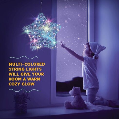 3D Light-up String Art Kit for Kids - Star Lantern Making Kit w/ 20 LEDs - Kids Gifts - Crafts Set for Girls and Boys Ages 8-12 Kid - DIY Arts & Craft Kits for Age 8, 9, 10, 11, 12 Year Old Girl Gift in Saudi Arabia