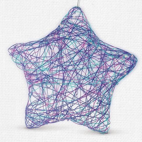 3D Light-up String Art Kit for Kids - Star Lantern Making Kit w/ 20 LEDs - Kids Gifts - Crafts Set for Girls and Boys Ages 8-12 Kid - DIY Arts & Craft Kits for Age 8, 9, 10, 11, 12 Year Old Girl Gift in Saudi Arabia