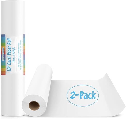 2 عبوة من بكرة ورق حامل 45.72 سم للفنون والحرف اليدوية، تناسب معظم حوامل الأطفال القياسية، بكرات بطول 30.48 سم، 45.72 سم × 25.72 سم in Kuwait