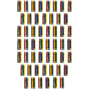 25 Bulk Crayon Packs of 4 (100 count) - Bulk Crayons for kids - Party Favors, Teachers, Party Favors, Classrooms, Restaurants - Individually Wrapped, Non-Toxic in Saudi Arabia
