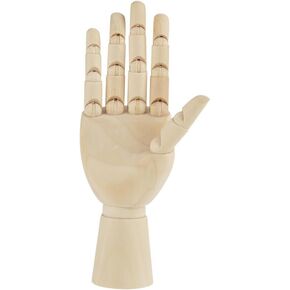 Wooden Hand Model, Mannequin Hand Flexible Movable Fingers Manikin Hand Figure, Ideal for Arts Drawing, Sketching, Painting (1)