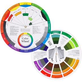 عجلة خلط الألوان مكونة من قطعتين للفنان، عجلة ألوان مطابقة للألوان لطلاء الأظافر ودليل التعلم للمكتب المدرسي وأداة تعليمية للفصل الفني in Kuwait