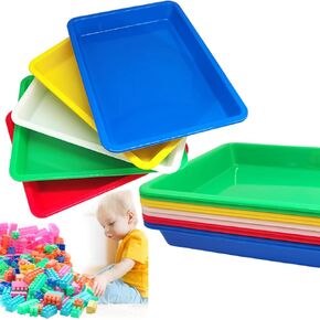 10 عبوات من البلاستيك الفني، صينية يدوية بلاستيكية للنشاط، صينية تنظيم متعددة الألوان للمشروعات اليدوية، الطلاء، الخرز، المنزل، المدرسة in Kuwait