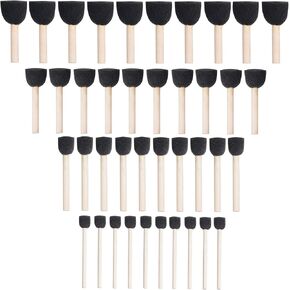WAFJAMF 40 Pcs Round Sponges Brush Set 4 Sizes DIY Painting Tools Yellow in Kuwait
