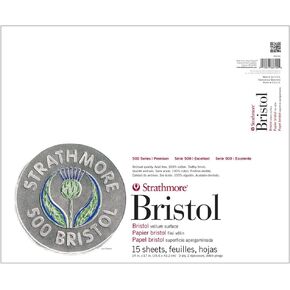 Strathmore (580-82 500 Series Bristol, 2-Ply Vellum Surface, 14"x17", Gray, 15 Sheets in Kuwait