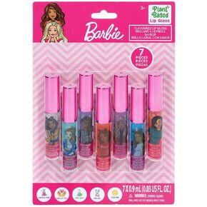 Disney The Little Mermaid 7 Piece Vegan Plant Based Party Favor Lip Gloss Makeup Set for Girls Kids Toddlers, Toys Gift for 3 4 5 6 7 8 9 10 11 12 Years Old Kid