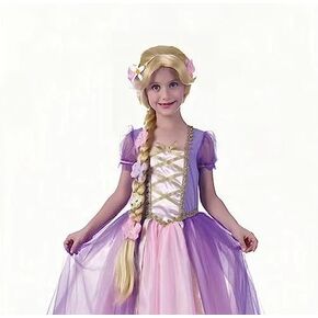 AICKER Long Straight Blonde Rapunzel Wigs Dress Up Accessory Wig for Girls Kids - Princess Costume Cosplay Wig for Halloween Christmas Party Hair