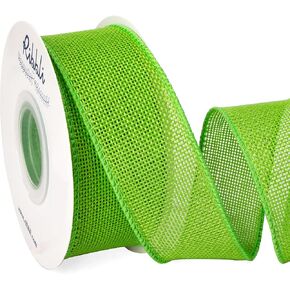 Ribbli Burlap Wired Edge Ribbon,1-1/2 Inch x 10 Yard,Natural,Solid for Big Bow,Wreath,Tree, Outdoor Decoration in Kuwait