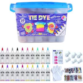 مجموعة WINSONS Tie Dye Kit مكونة من 5 ألوان مجموعة فنية لصبغ النسيج الدائم للأطفال البالغين للمدرسة، والحفلات المنزلية، وأنشطة المجموعات الإبداعية، هدية DIY in Kuwait