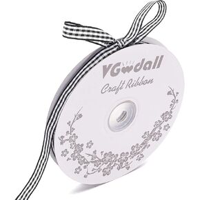 VGOODALL Red Gingham Ribbon, 3/8" x 50Yd Red and White Thin Crafts Ribbon Buffalo Checker Ribbons for Hair Accessories Picnic School and Birthday Gift Wrapping in Kuwait