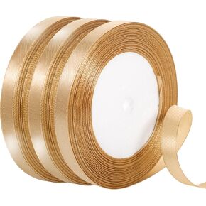 2 Rolls 50 Yard Christmas Satin Ribbon, 1 Inch Wide Gift Wrapping Ribbon Double Faced Polyester Ribbon Rolls Fabric Silk Ribbon Favors for Wedding Party DIY Craft Making (Red, Green)