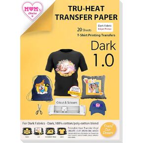 TransOurDream Upgraded Iron on Heat Transfer Paper for T Shirts (8.5x11'', 15 Sheets) Iron-on Transfers Paper for Light Fabric Printable Heat Transfer Vinyl for Inkjet Printer (TOD-4-15)