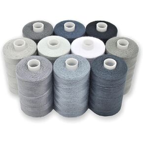 BlesSew Sewing Thread - 24 Spools of Polyester Thread for Sewing Machine for Beginners, Hand Stitching & Quilting - 1000 yds per Spool in Dark Colors