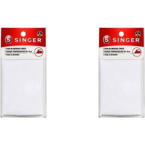 SINGER 00097 Iron-On Mending Fabric, Fabric Patch for Mending ClothesWhite, White in Saudi Arabia