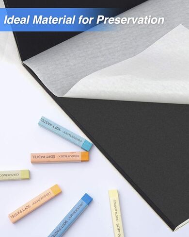 وسادة ورقية كولور بلوك جلو باوند ناعمة بلون الباستيل مضغوطة على البارد من ورق الباستيل الأسود، 30.48 سم × 40.64 سم، 230 جرام لكل متر مربع، 24 ورقة، 2 عبوة in Kuwait