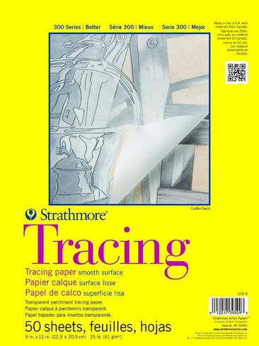 Strathmore 300 Series Tape Bound Tracing Pad, 11 X 14 inches, 25 lb., Transparent, 50 Sheets (370-11) in Kuwait