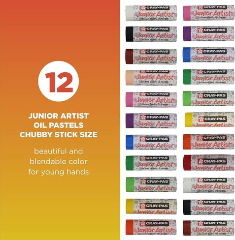 SAKURA Cray-Pas Junior Artist Oil Pastel Set, 50 Sticks in Kuwait