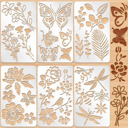 Lewtemi 6 Pcs Metal Wood Burning Stencils, Christmas Style Letters Numbers in Kuwait