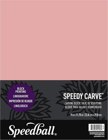 Speedball 4108 Speedy-Carve Block Printing Carving Block – Soft, Easy Carve Surface – 4 x 6 Inches, Pink in Kuwait