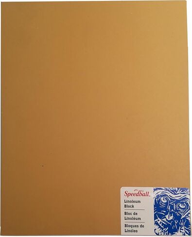 Speedball 4308 Premium Mounted Linoleum Block – Fine, Flat Surface for Easy Carving, Smoky Tan, 4 x 6 Inches in Saudi Arabia