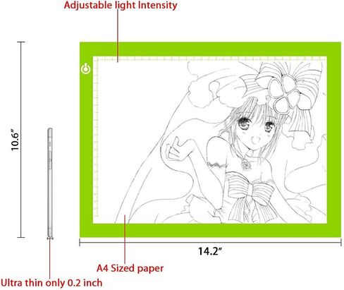 A4 Silver LED Trace Light Pad NXENTC Light Table USB Power LED Tracing Light Board for Artists,Drawing, Sketching, Animation in Kuwait