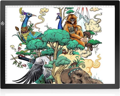 A4 Silver LED Trace Light Pad NXENTC Light Table USB Power LED Tracing Light Board for Artists,Drawing, Sketching, Animation in Kuwait