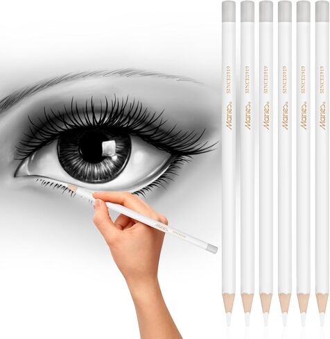 مجموعة اقلام رسم وممحاة احترافية، 6 قطع من اقلام الممحاة، مسح التفاصيل الصغيرة او اضافة لمسات بارزة للرسم والرسومات الفحمية، ممحاة دقيقة للمبتدئين والفنانين والطلاب in Kuwait