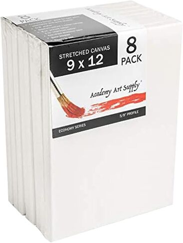 مجموعة لوحات قماشية ممتدة من أكاديمية آرت سابلاي مكونة من 8 قطع (9 × 12) in Kuwait