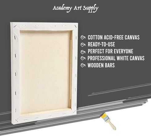 مجموعة لوحات قماشية ممتدة من أكاديمية آرت سابلاي مكونة من 8 قطع (9 × 12) in Kuwait