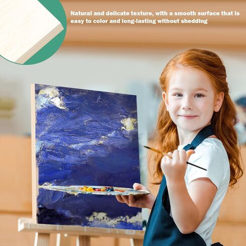 4 قطع الواح خشبية، 9 انش × 12 انش، الواح قماش من خشب الصنوبر، لوحات قماشية للطلاء، الواح خشبية للحرف اليدوية، للصب والفنون والحرف اليدوية والرسم وغيرها in Kuwait