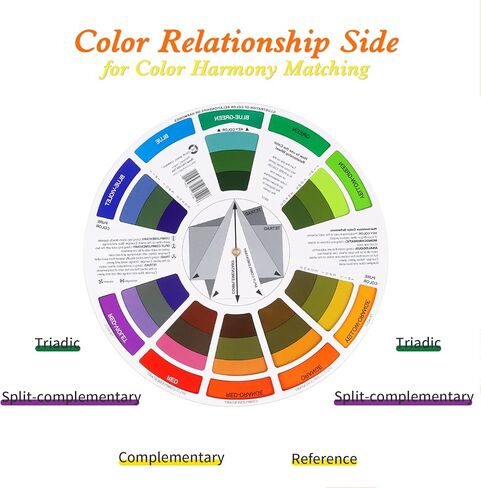 عجلة خلط الألوان مكونة من قطعتين للفنان، عجلة ألوان مطابقة للألوان لطلاء الأظافر ودليل التعلم للمكتب المدرسي وأداة تعليمية للفصل الفني in Kuwait