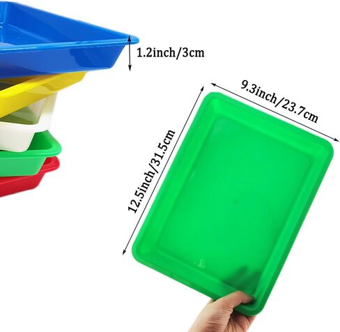 10 عبوات من البلاستيك الفني، صينية يدوية بلاستيكية للنشاط، صينية تنظيم متعددة الألوان للمشروعات اليدوية، الطلاء، الخرز، المنزل، المدرسة in Kuwait