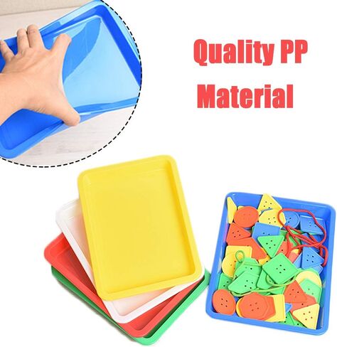 10 عبوات من البلاستيك الفني، صينية يدوية بلاستيكية للنشاط، صينية تنظيم متعددة الألوان للمشروعات اليدوية، الطلاء، الخرز، المنزل، المدرسة in Kuwait