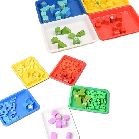 10 عبوات من البلاستيك الفني، صينية يدوية بلاستيكية للنشاط، صينية تنظيم متعددة الألوان للمشروعات اليدوية، الطلاء، الخرز، المنزل، المدرسة in Kuwait